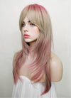 Pink Mixed Blonde Ombre Hush Cut Synthetic Hair Wig NS415