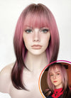 Pink Mixed Brown Straight Synthetic Hair Wig NS485