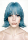 Blue Mixed Green Wavy Synthetic Hair Wig NS488