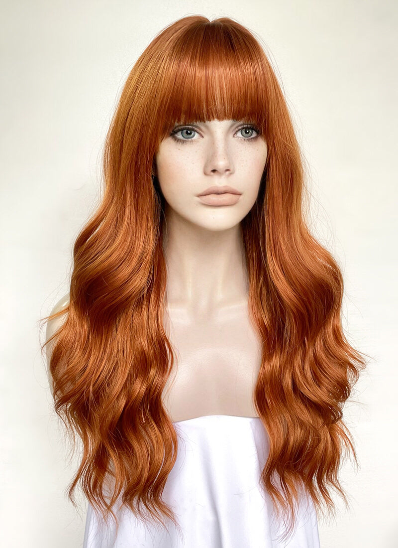 Ginger Wavy Synthetic Hair Wig NS498