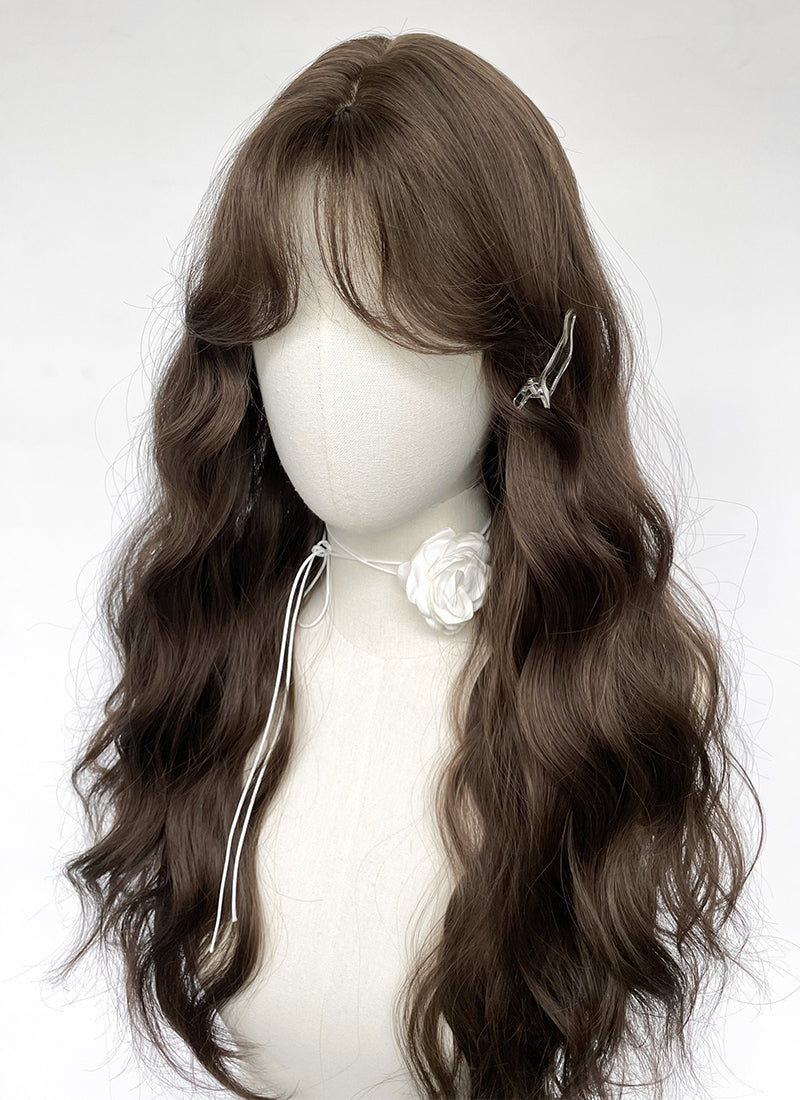 Brunette Wavy Synthetic Hair Wig NS539