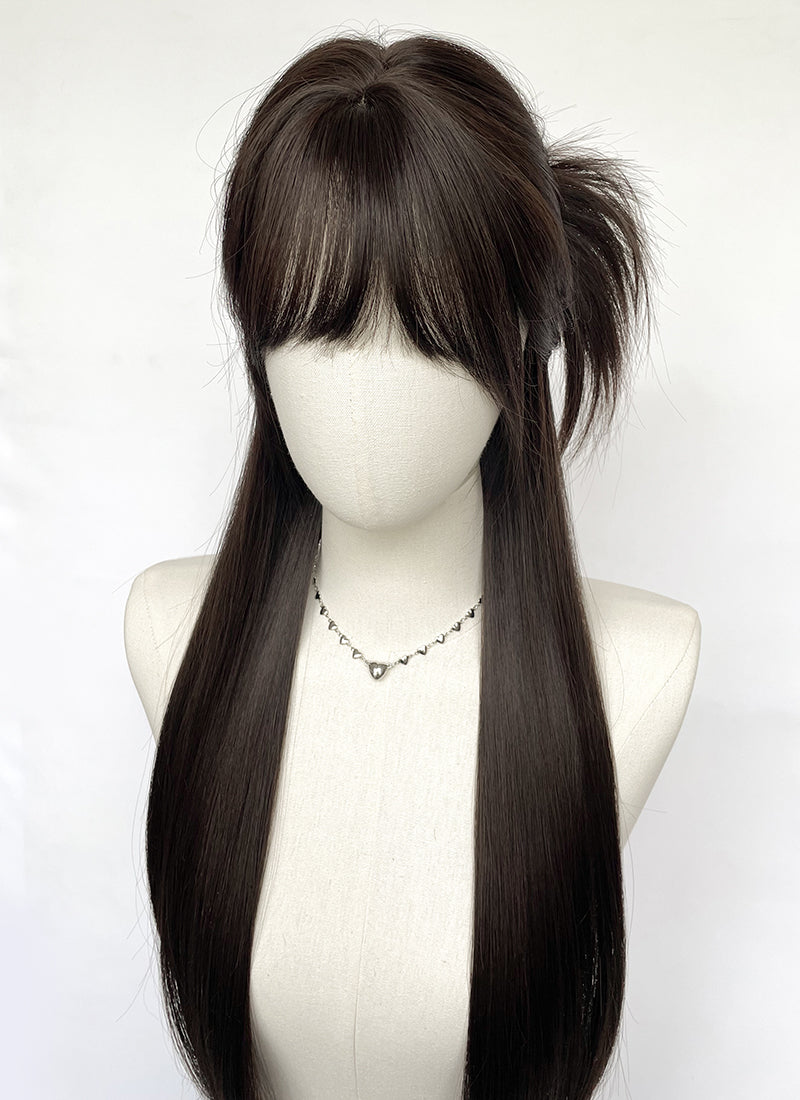 Brunette Straight Synthetic Hair Wig NS540