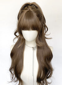 Brunette Wavy Synthetic Hair Wig NS542