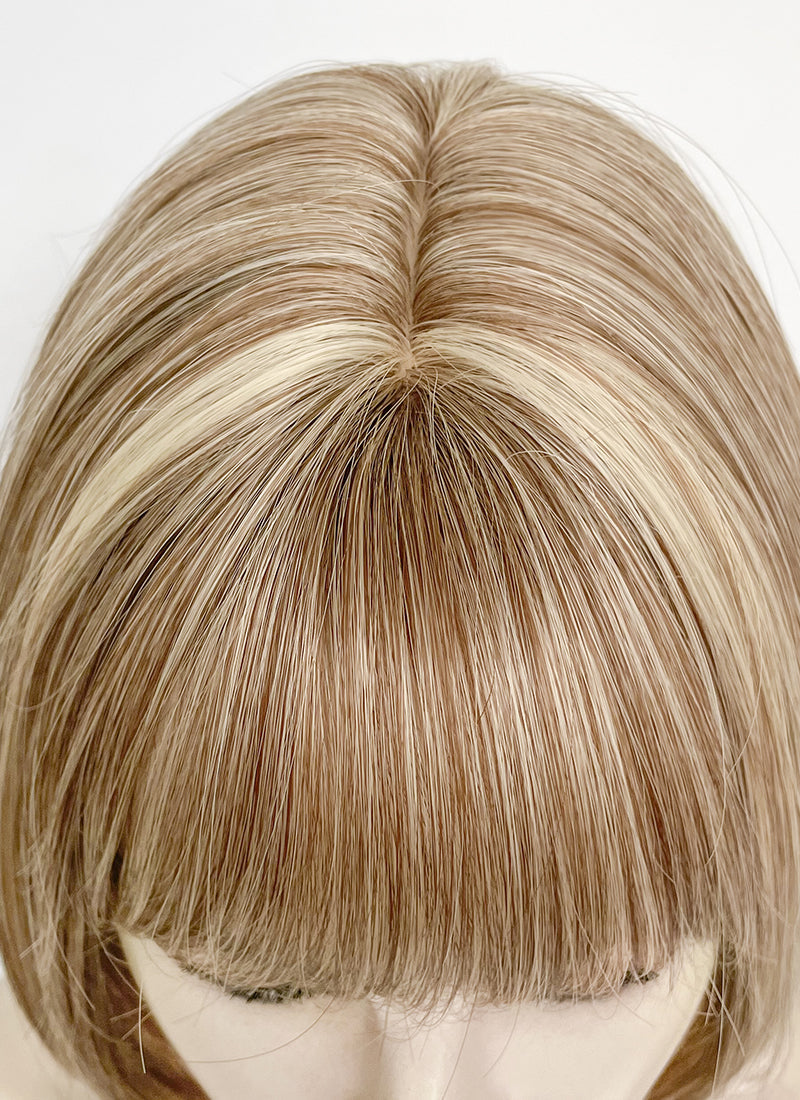 Blonde Mixed Brown Straight Bob Synthetic Hair Wig NS556