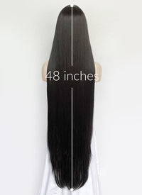 Black Straight Synthetic Hair Wig NS561