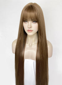 Flaxen Brown Straight Synthetic Hair Wig NS562