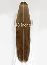 Flaxen Brown Straight Synthetic Hair Wig NS562