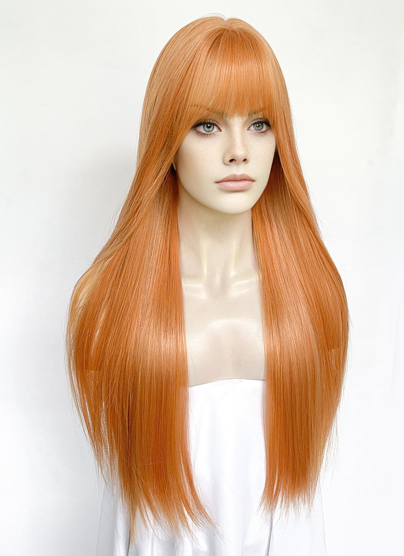 Orange Straight Synthetic Hair Wig NS564