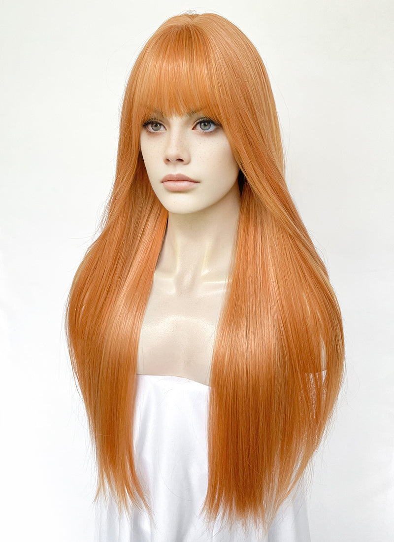 Orange Straight Synthetic Hair Wig NS564