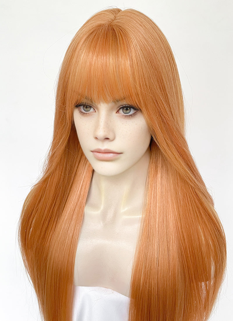 Orange Straight Synthetic Hair Wig NS564