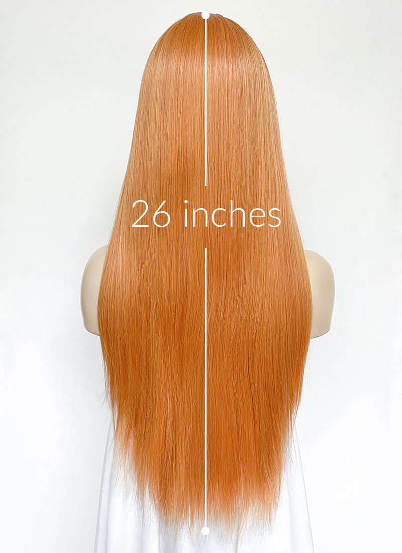 Orange Straight Synthetic Hair Wig NS564