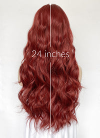 Red Wavy Synthetic Hair Wig NS568