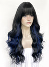 Blue Mixed Black Wavy Synthetic Hair Wig NS570