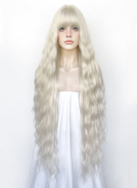 Platinum Blonde Wavy Synthetic Hair Wig NS579