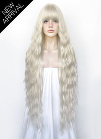 Platinum Blonde Wavy Synthetic Hair Wig NS579