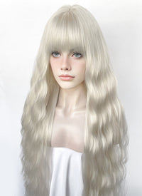 Platinum Blonde Wavy Synthetic Hair Wig NS579