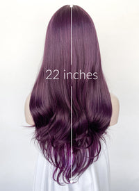 Mixed Purple Wavy Synthetic Hair Wig NS581