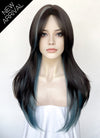 Black Blue Ombre Straight Synthetic Hair Wig NS585