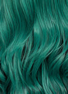 Green Mixed Black Wavy Synthetic Hair Wig NS590