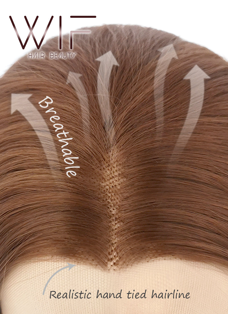 Wavy Golden Blonde Lace Front Synthetic Wig LF244