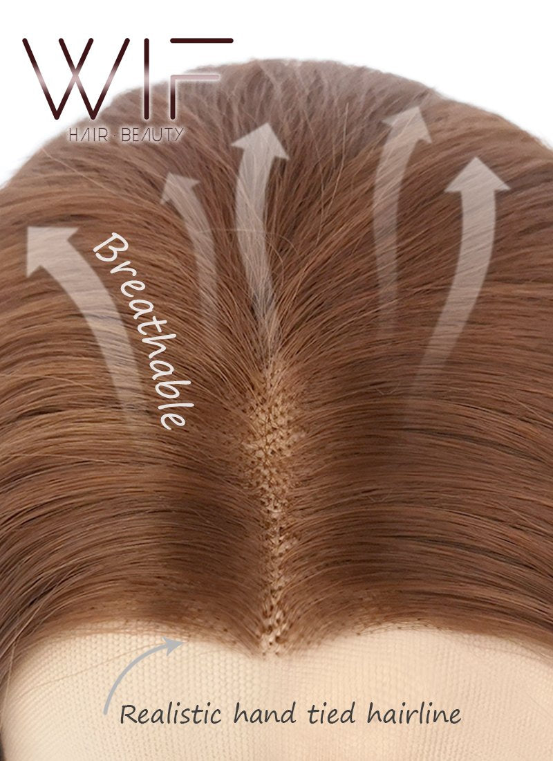 Blonde Wavy Lace Front Synthetic Wig LF418