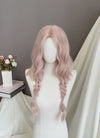 Pale Pink Wavy Synthetic Hair Wig NL1001