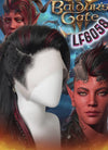 Baldur's Gate 3 Karlach Black Mixed Red Straight Lace Front Synthetic Wig LF6058