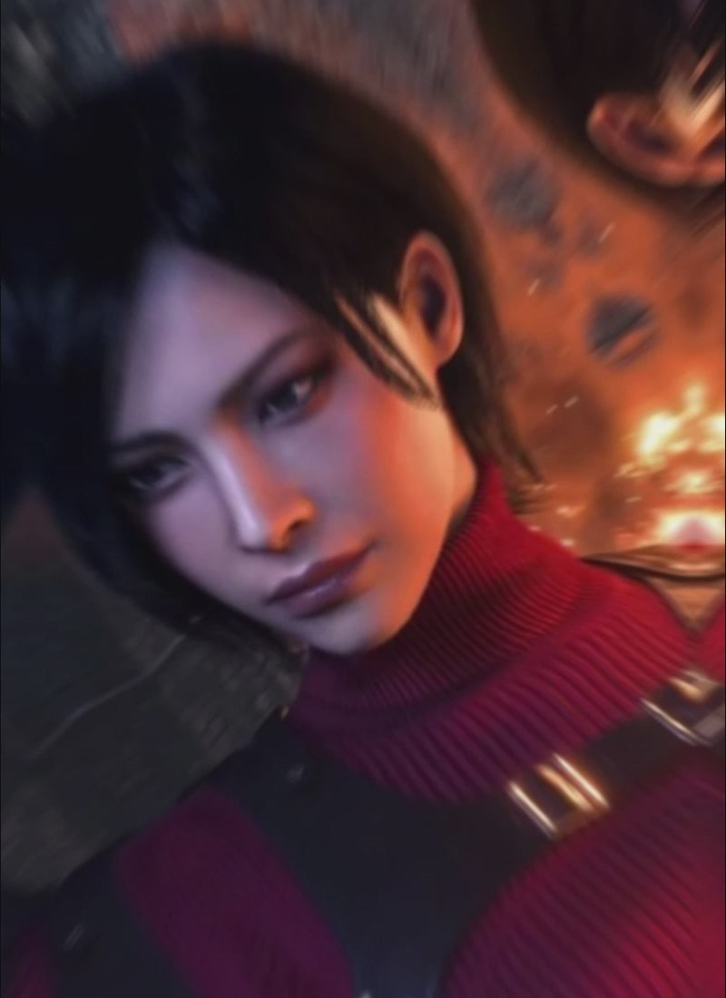 Resident Evil Ada Wong Jet Black Straight Bob Lace Front Synthetic Wig LF6038