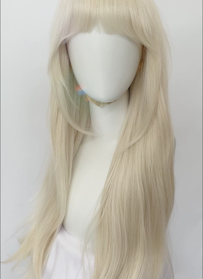 Barbie Platinum Blonde Straight Lace Front Synthetic Wig LF6022