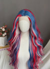 Tri-Tone French Flag Color Wavy Lace Front Synthetic Wig LF5175