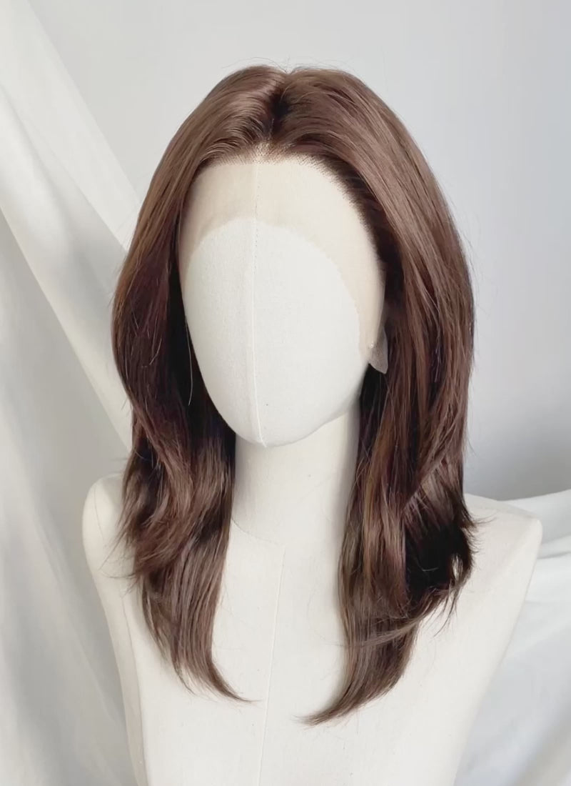 Brunette Straight Lace Front Synthetic Wig LF1323