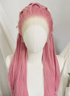 Pastel Pink Braided Lace Front Synthetic Wig LF2501