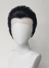 Elvis Black Straight Slicked Back Lace Front Synthetic Men's Wig LF6010