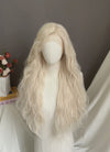 Platinum Blonde Wavy Lace Front Synthetic Wig LFK5560A