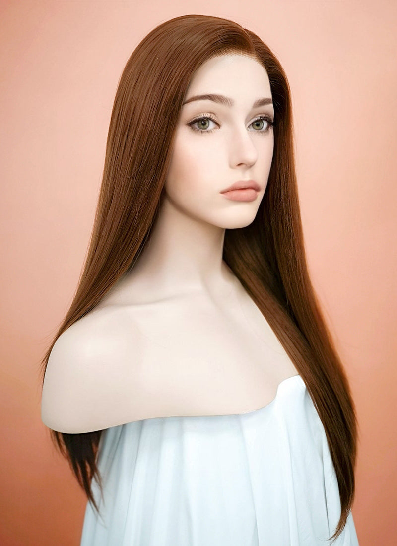 Long brown lace front wig sale