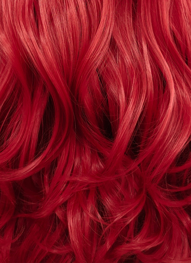 Wavy Red Lace Front Synthetic Wig LF085