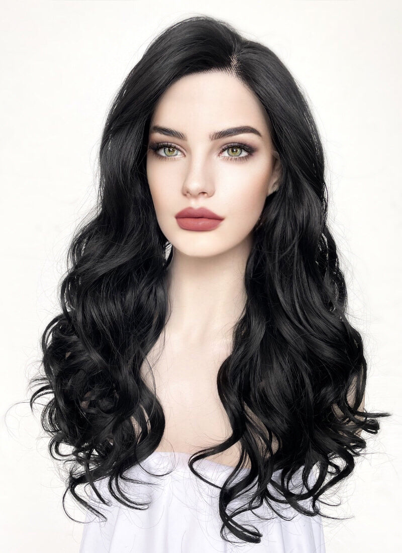 Wavy Black Lace Front Synthetic Wig LF110 Wig Is Fashion