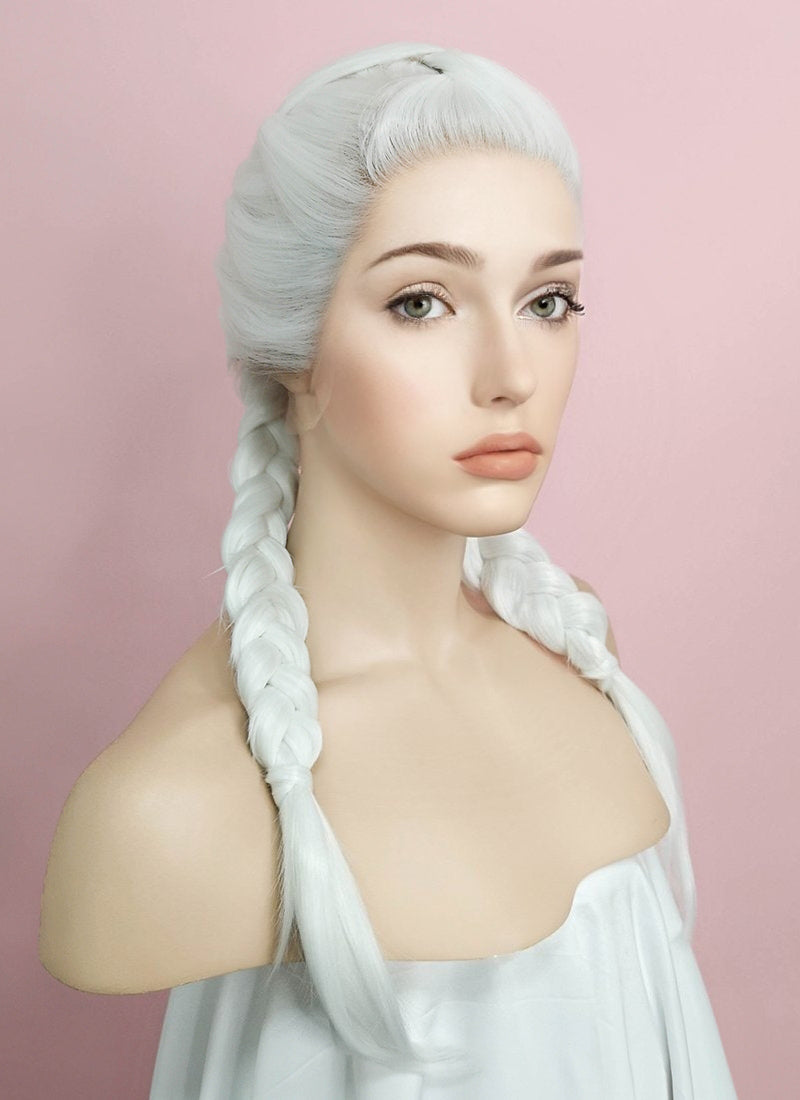 White French Braid Lace Front Synthetic Wig LF2014