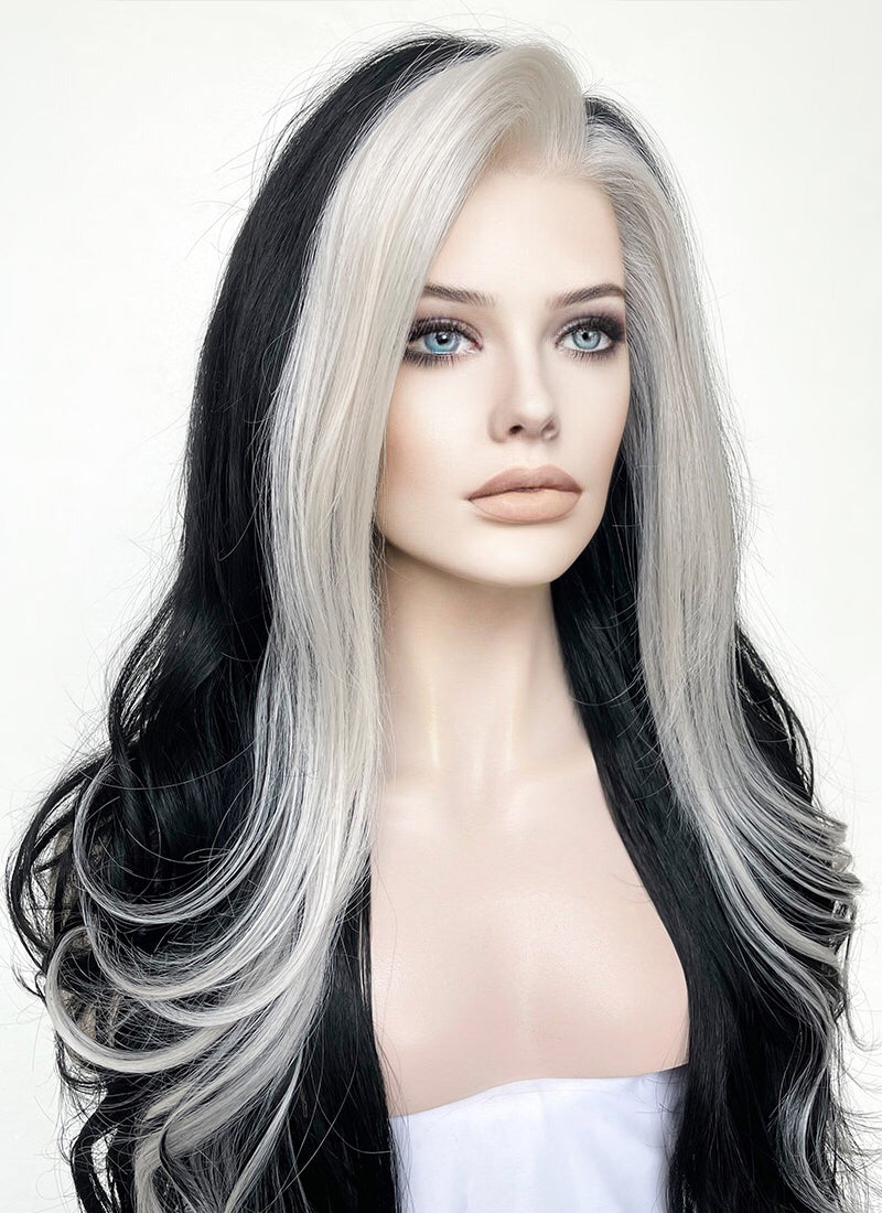 Black and grey lace front wig sale