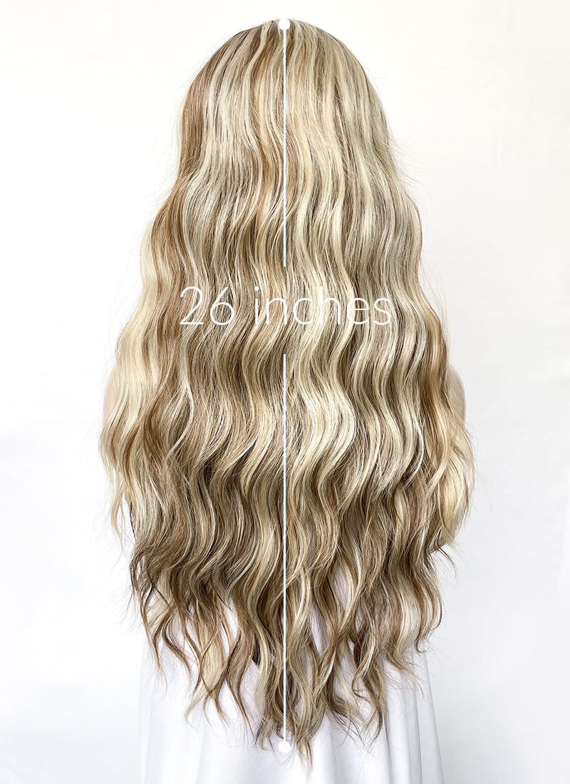 Balayage good blonde brown wavy lace wig