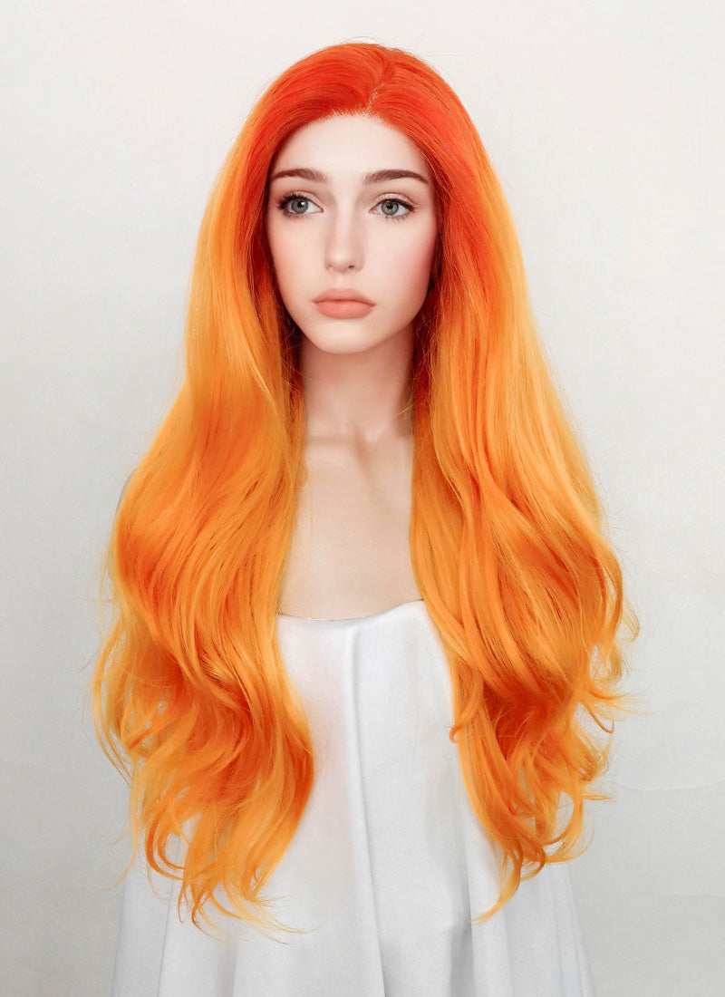 Pale orange outlet wig