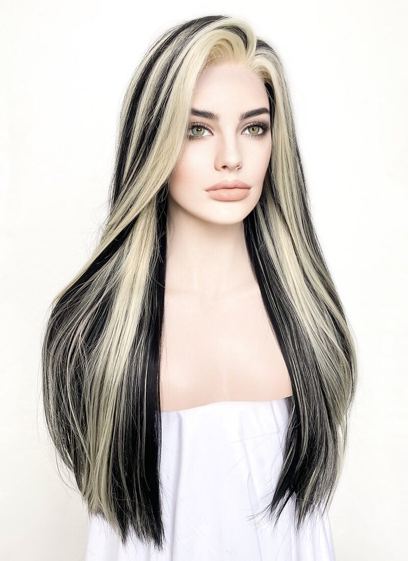 Black and on sale blonde wig