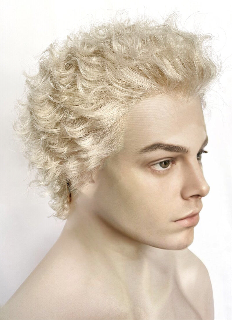 Mens blonde quiff outlet wig