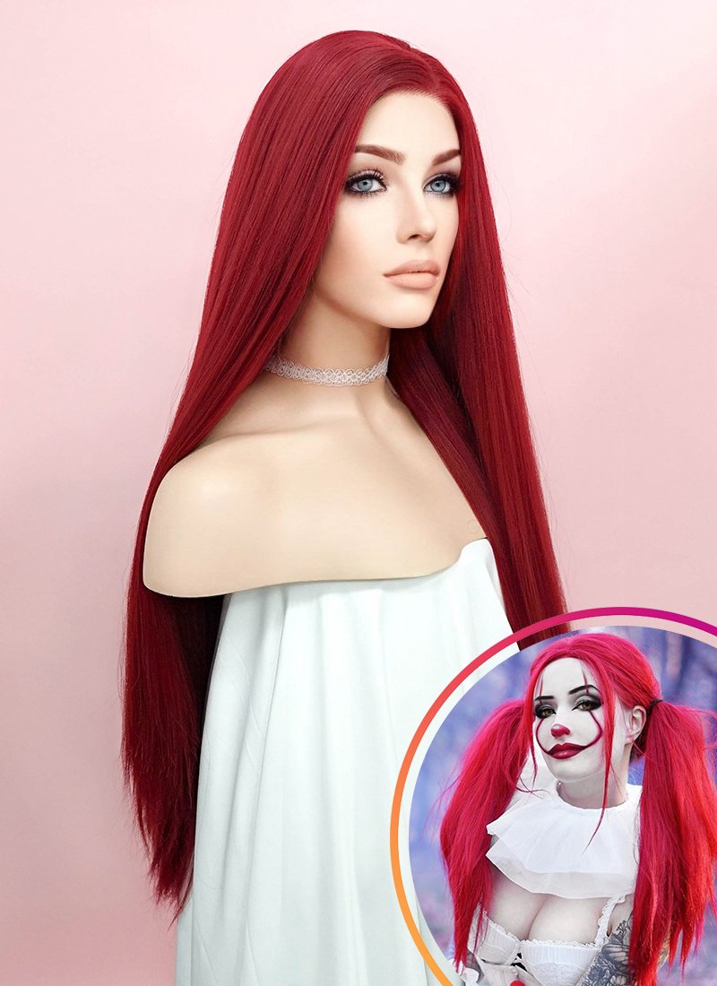 Long red wig sale cosplay