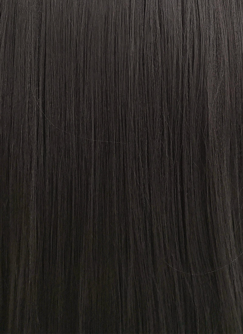 Straight Yaki Natural Black Lace Front Synthetic Wig LF701A - Wig Is Fashion