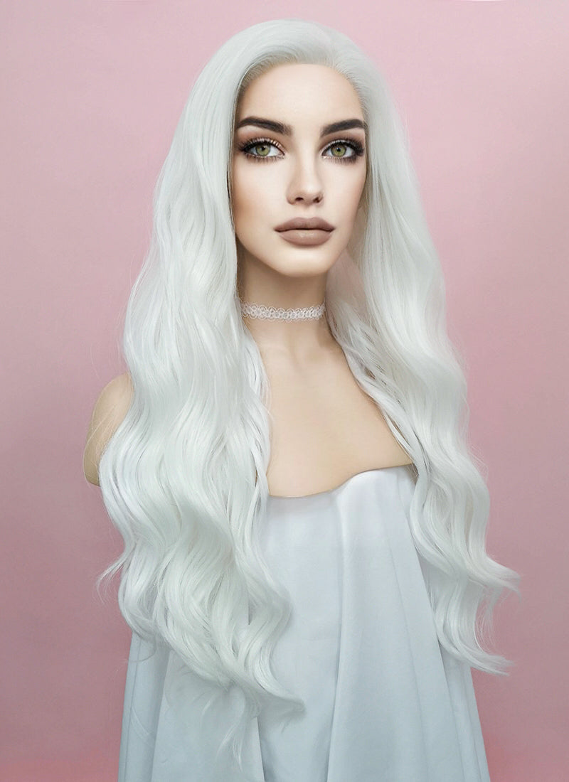 Wavy White Lace Front Synthetic Wig LF388 Wig Is Fashion