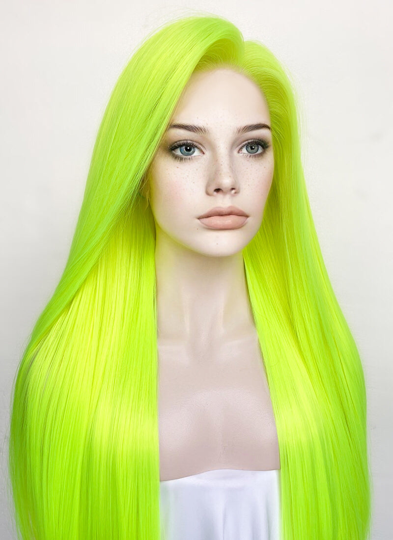 Lime green neon clearance wig