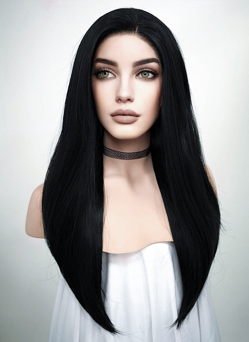 Straight Black Lace Front Synthetic Wig LW769 Wig Is Fashion