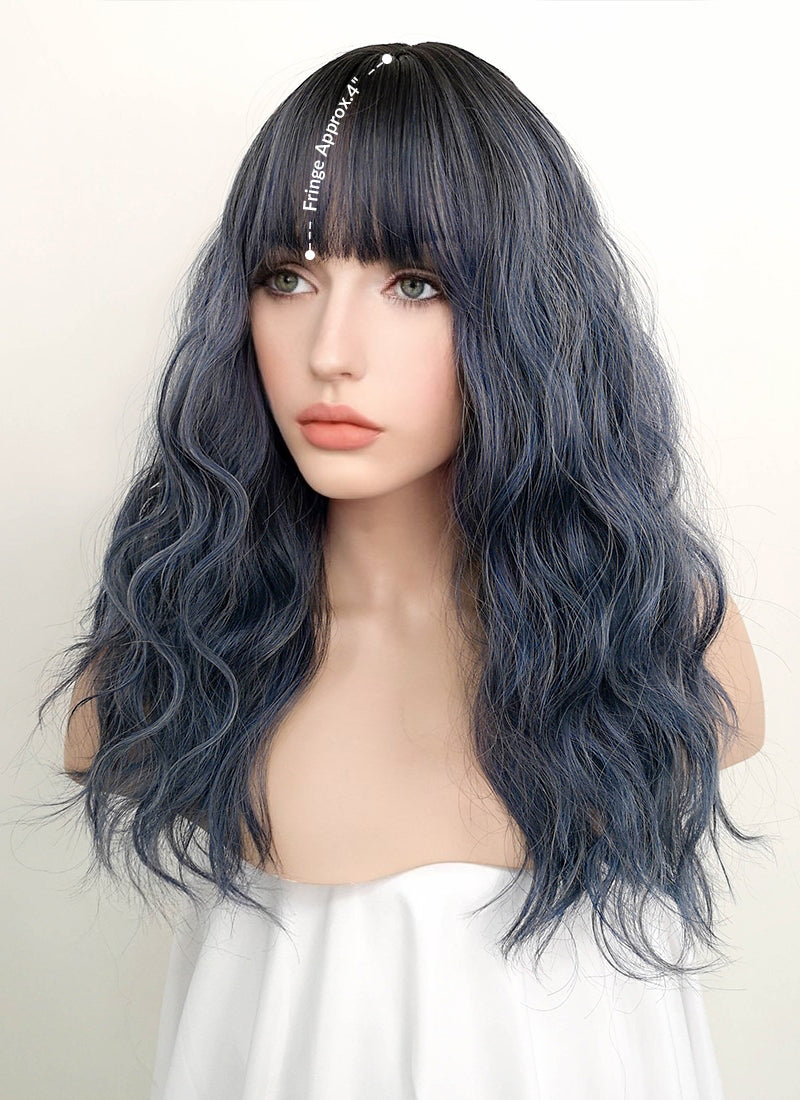 Dark blue wig clearance uk