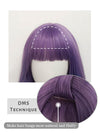 Purple Blue Ombre Wavy Synthetic Wig NS337